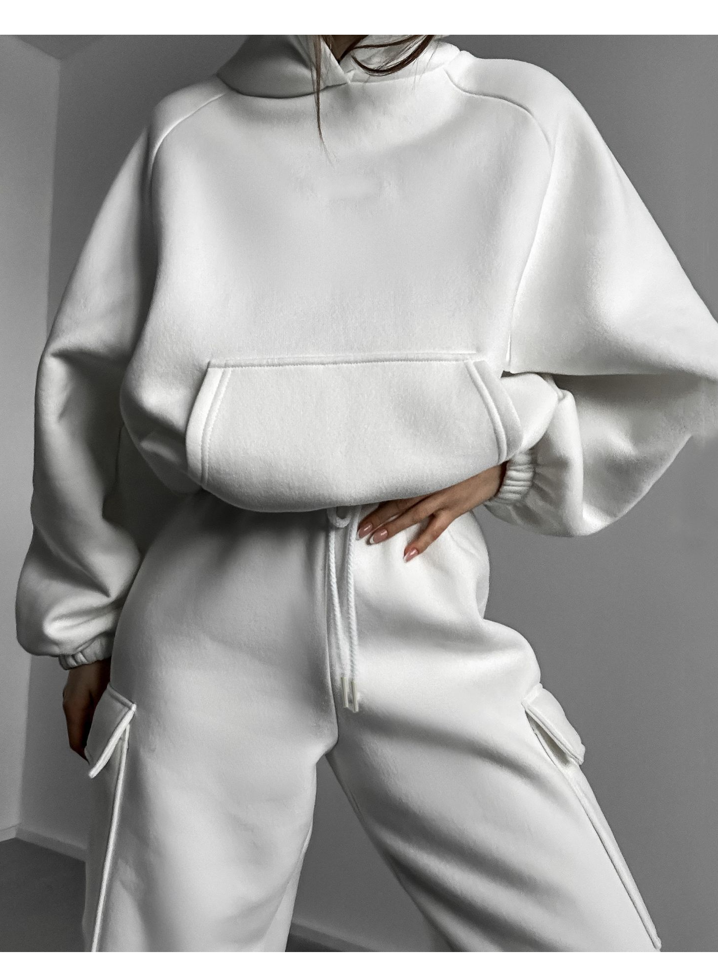 Damen Unifarben Zweiteiliges Set Täglich Langarm Lässig Frühling/Herbst Bluse mit Hose Matching Set