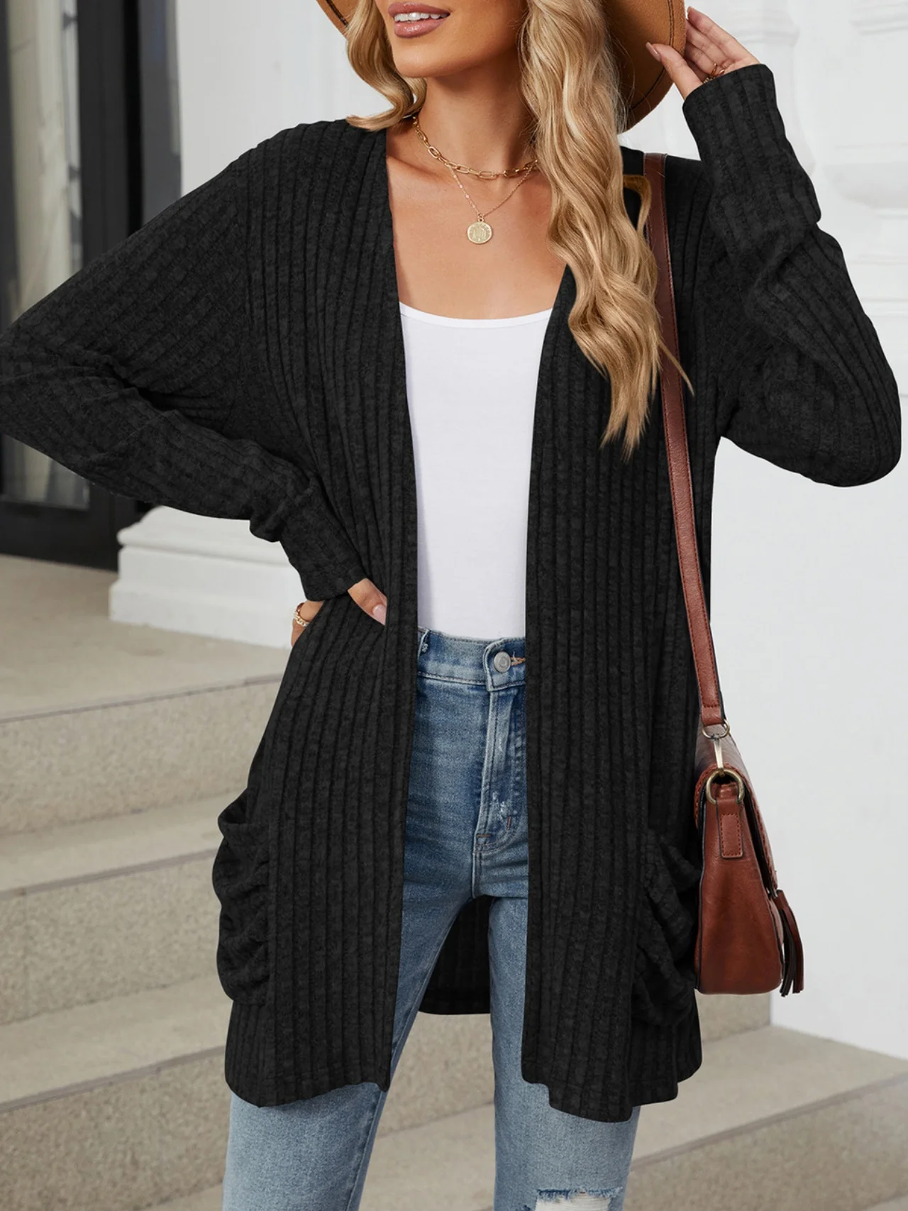 Damen Frühling/Herbst Oberbekleidung Retro Gerafft Unifarben Langarm Jacke