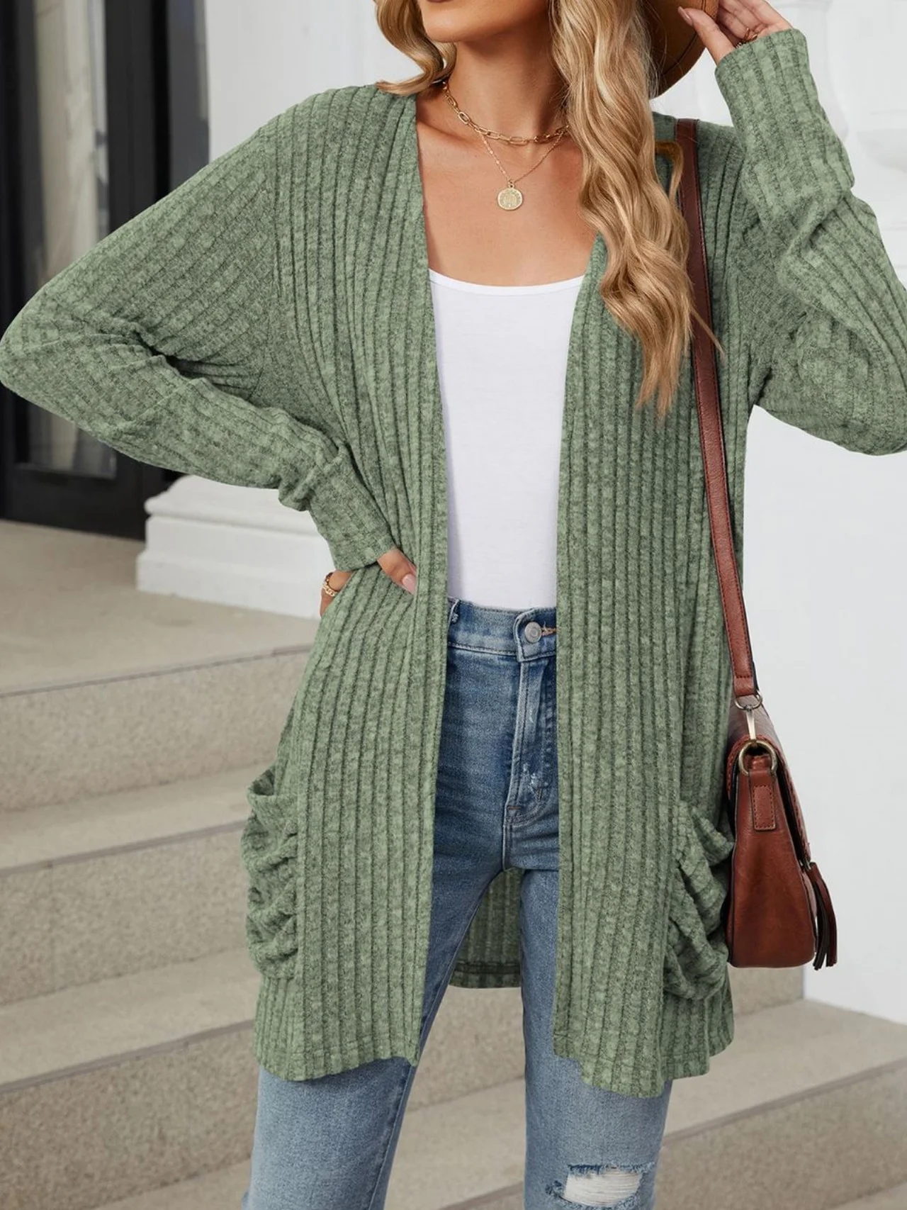 Damen Frühling/Herbst Oberbekleidung Retro Gerafft Unifarben Langarm Jacke