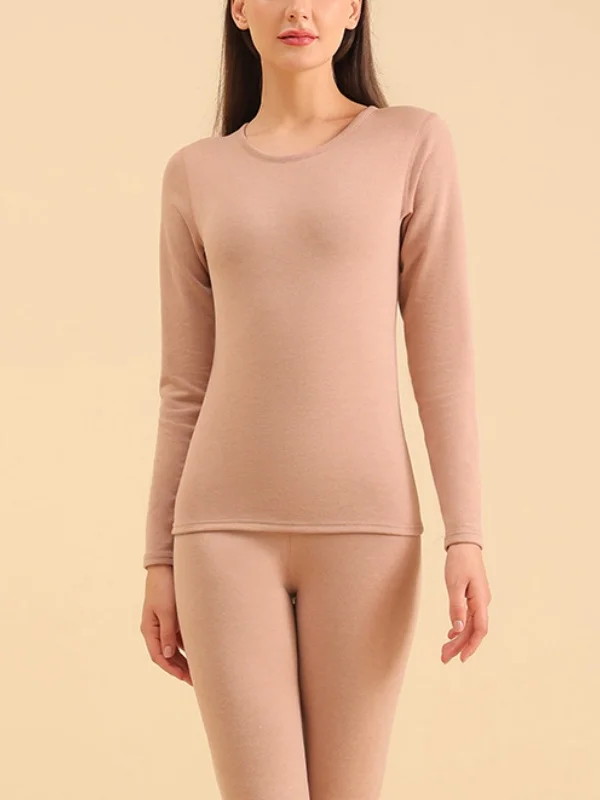 Damen Unifarben Zweiteiliges Set Täglich Langarm Lässig Frühling/Herbst Bluse mit Hose Matching Set