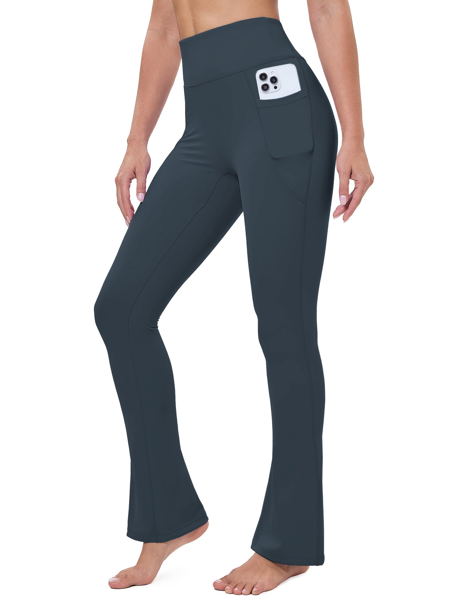 Damen Unifarben Lang Hose Lässig Winter Hose