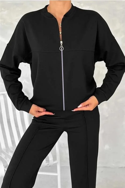 Damen Unifarben Zweiteiliges Set Täglich Langarm Lässig Frühling/Herbst Bluse mit Hose Matching Set
