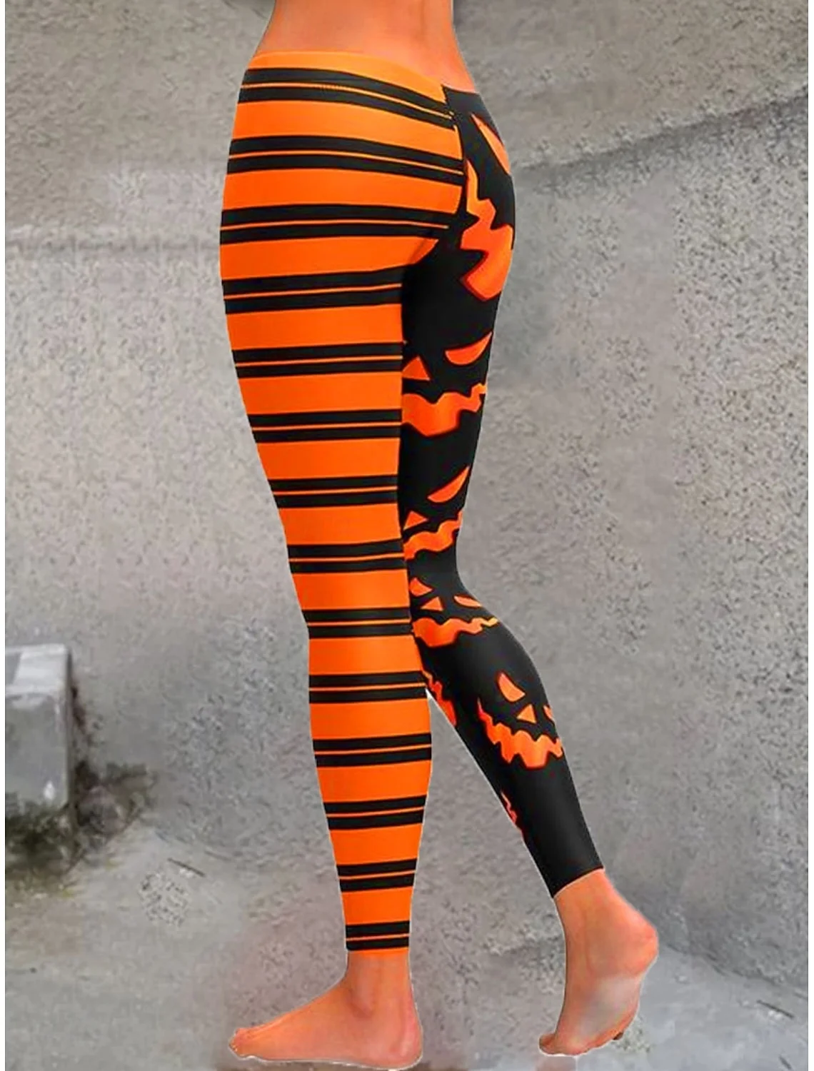 Damen Halloween Retro Alle Jahreszeiten Lang Leggings