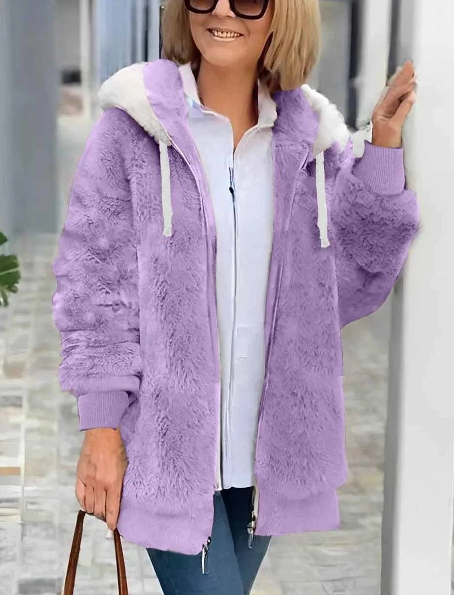 Damen Winter Oberbekleidung Retro Unifarben Langarm Schalkragen Jacke