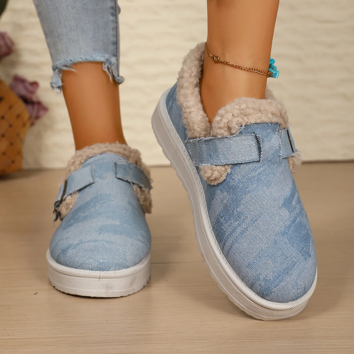 Lässig Farbblock Slip On Flach Flache Schuhe