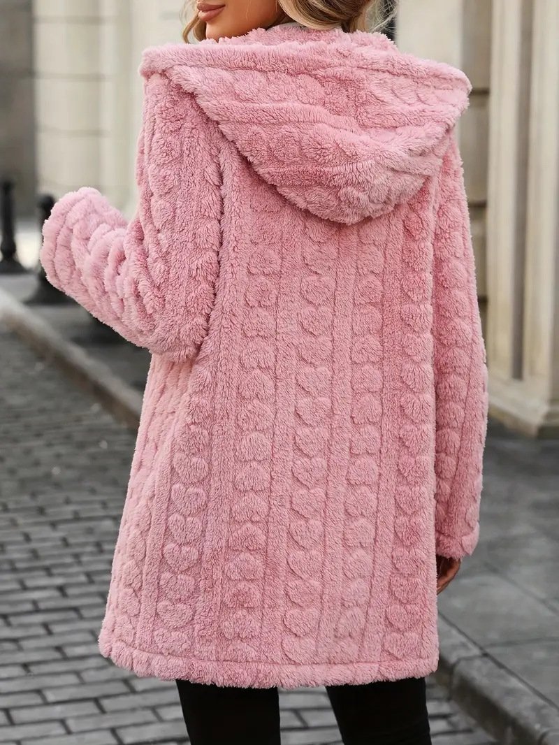 Damen Frühling/Herbst Oberbekleidung Lässig Unifarben Langarm Kapuze Jacke