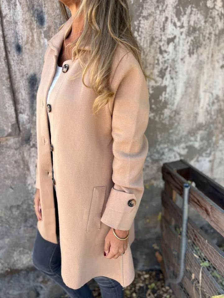 Damen Frühling/Herbst Oberbekleidung Lässig Unifarben Langarm Schalkragen Jacke