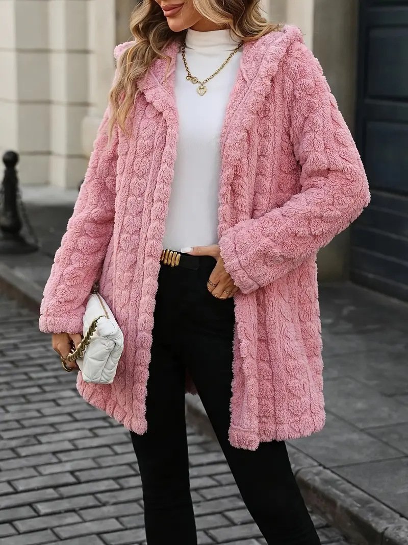 Damen Frühling/Herbst Oberbekleidung Lässig Unifarben Langarm Kapuze Jacke
