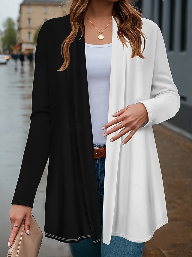 Damen Frühling/Herbst Oberbekleidung Retro Tier Langarm V-Ausschnitt Jacke