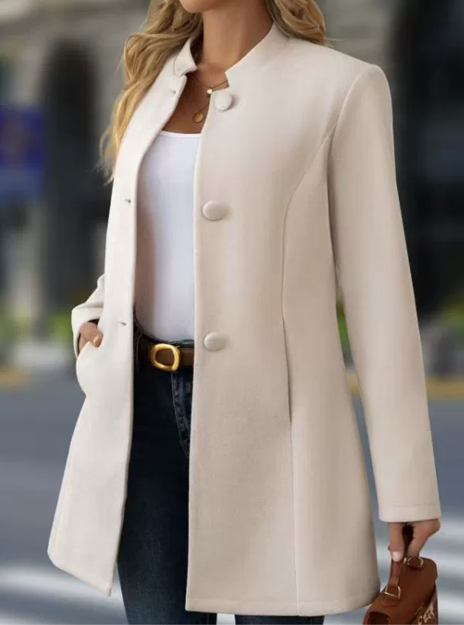 Damen Frühling/Herbst Oberbekleidung Lässig Unifarben Langarm Schalkragen Jacke