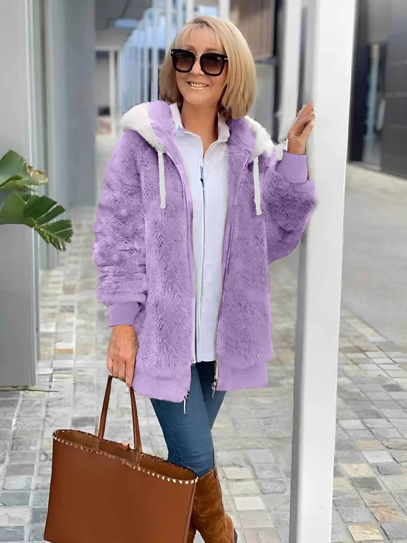Damen Winter Oberbekleidung Retro Unifarben Langarm Schalkragen Jacke