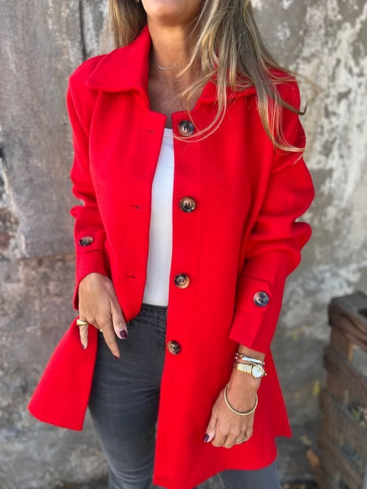 Damen Frühling/Herbst Oberbekleidung Lässig Unifarben Langarm Schalkragen Jacke