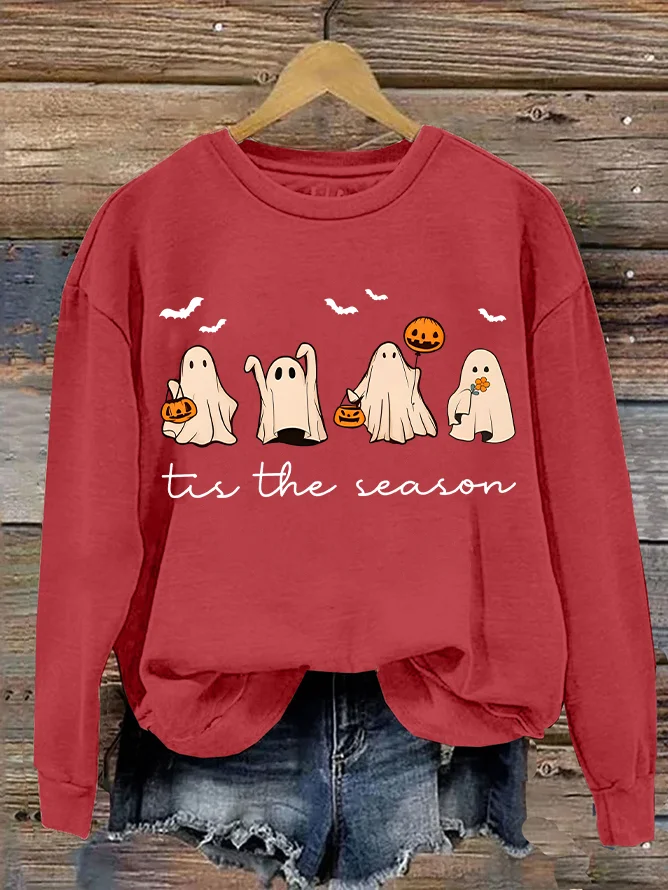 Lässig Rundhals Halloween Sweatshirt