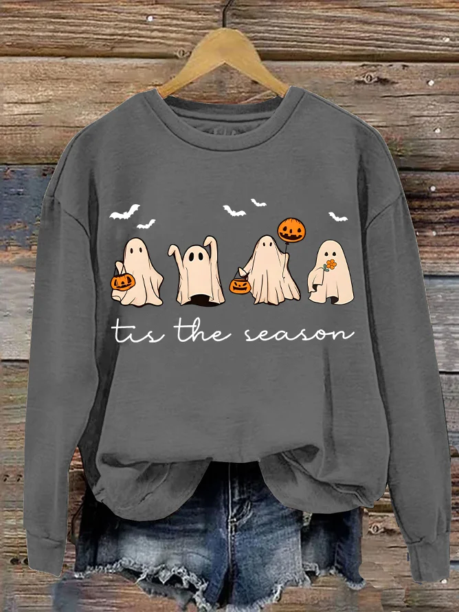 Lässig Rundhals Halloween Sweatshirt