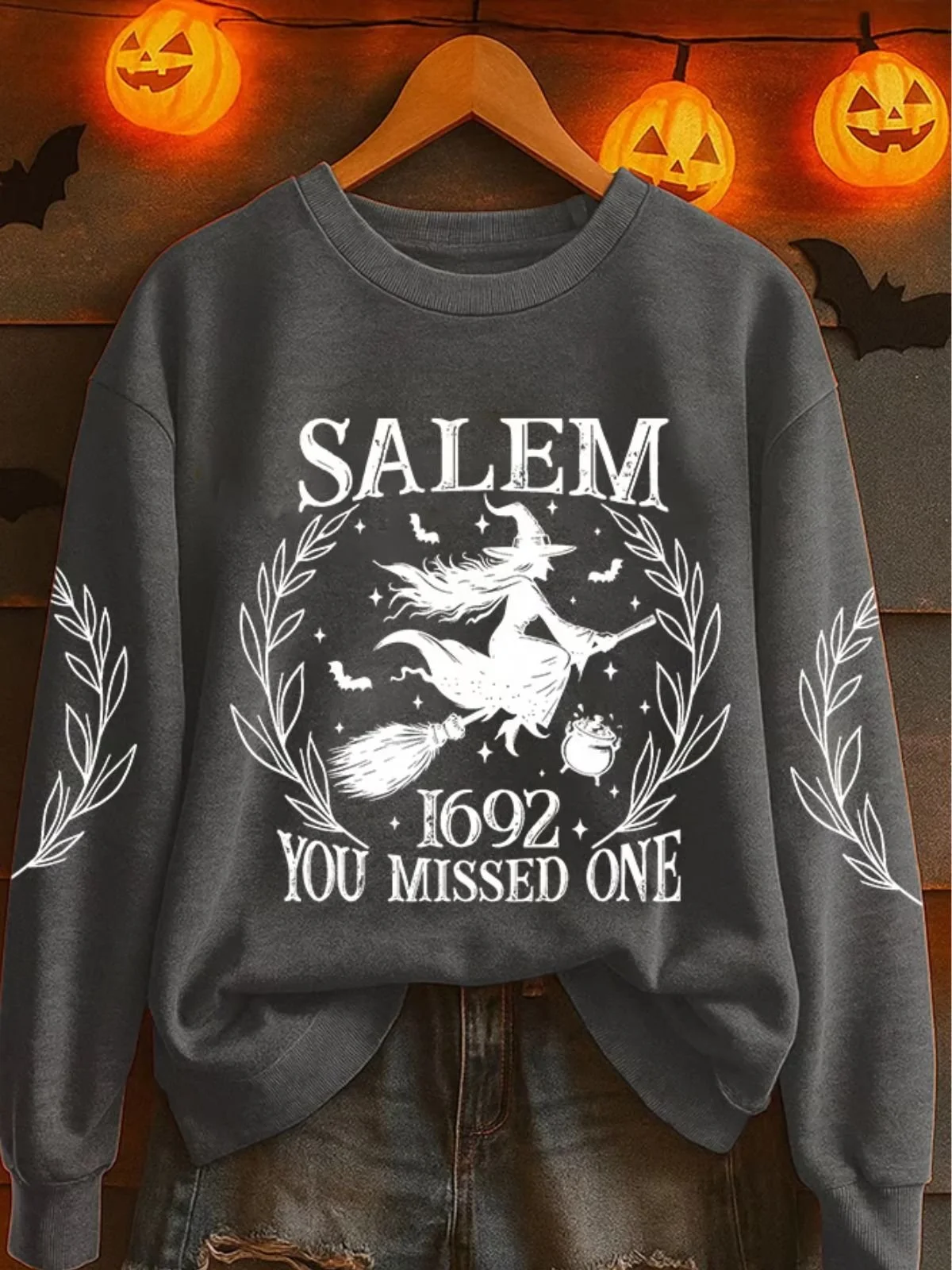 Retro Rundhals Halloween Sweatshirt
