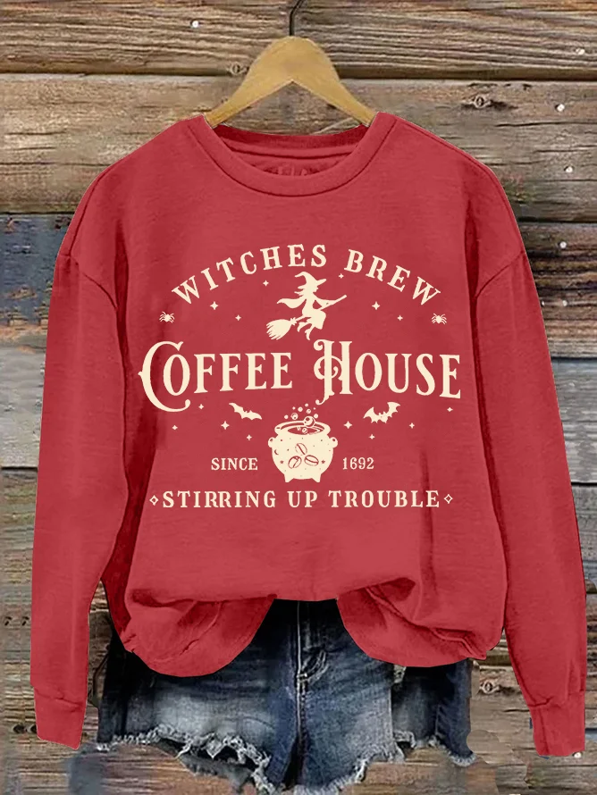 Lässig Rundhals Halloween Sweatshirt