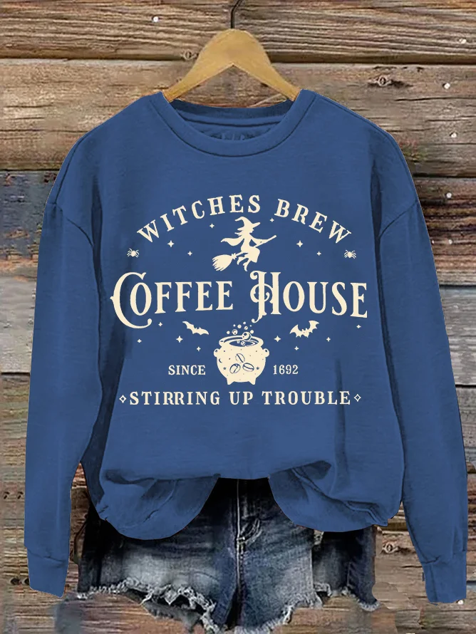 Lässig Rundhals Halloween Sweatshirt