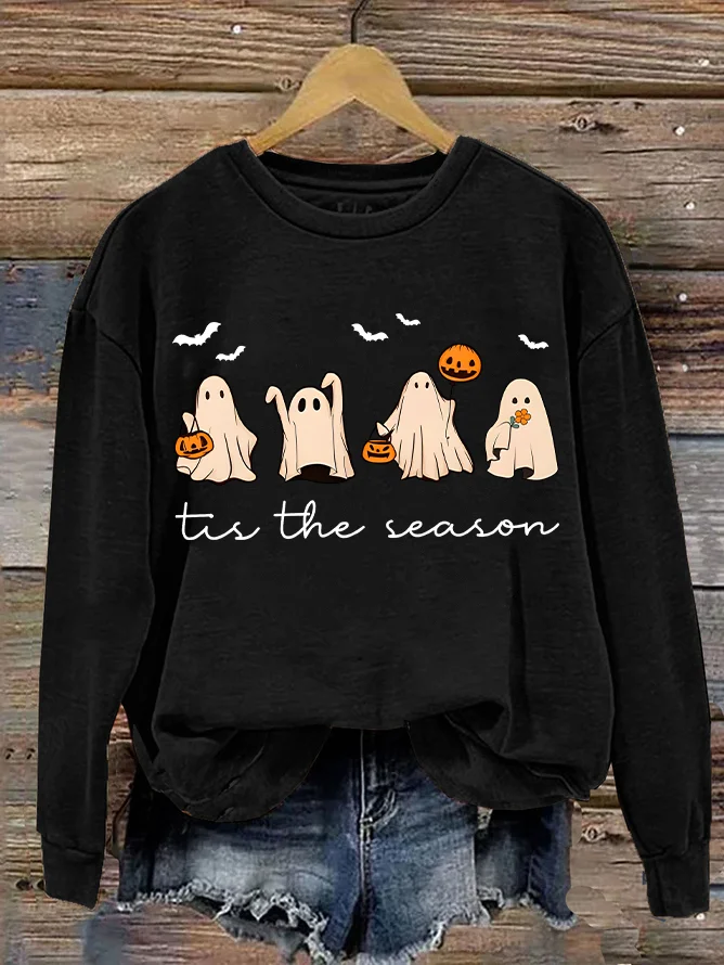 Lässig Rundhals Halloween Sweatshirt