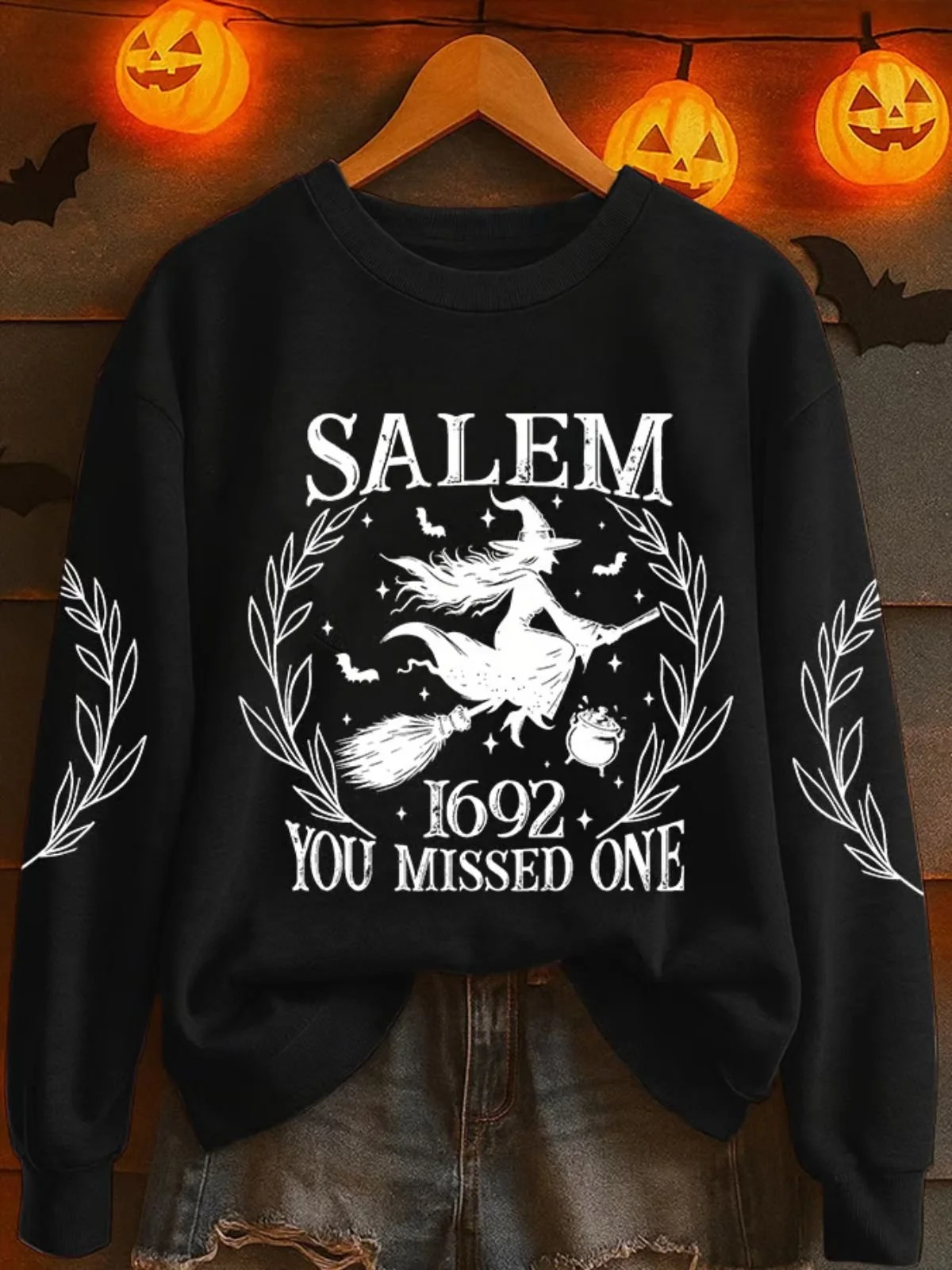Retro Rundhals Halloween Sweatshirt