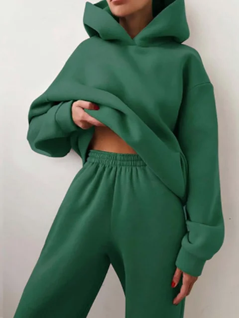 Damen Unifarben Nahtverarbeitung Zweiteiliges Set Täglich Langarm Lässig Frühling/Herbst Bluse mit Hose Matching Set