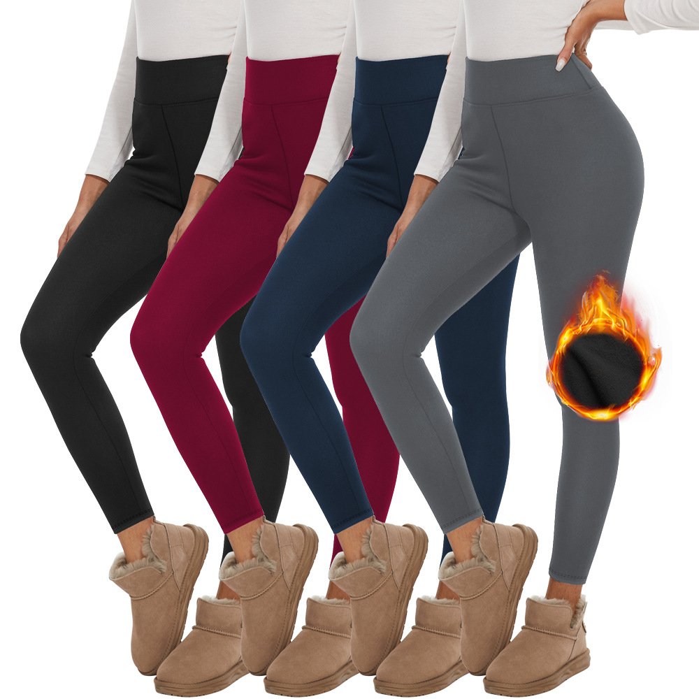 Damen Unifarben Lässig Winter Knöchelhose Leggings