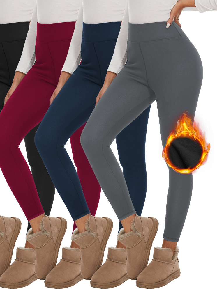 Damen Unifarben Lässig Winter Knöchelhose Leggings