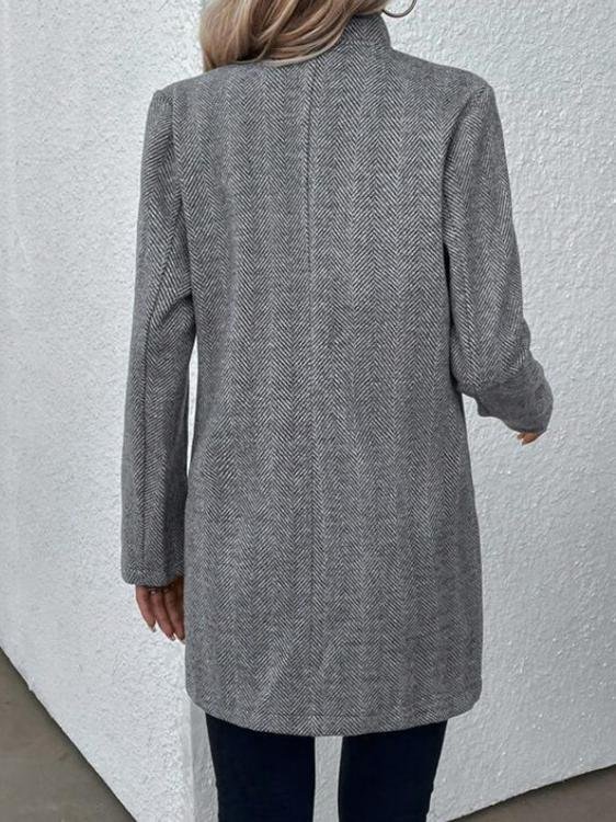 Damen Winter Oberbekleidung Retro Gestreift Langarm Jacke