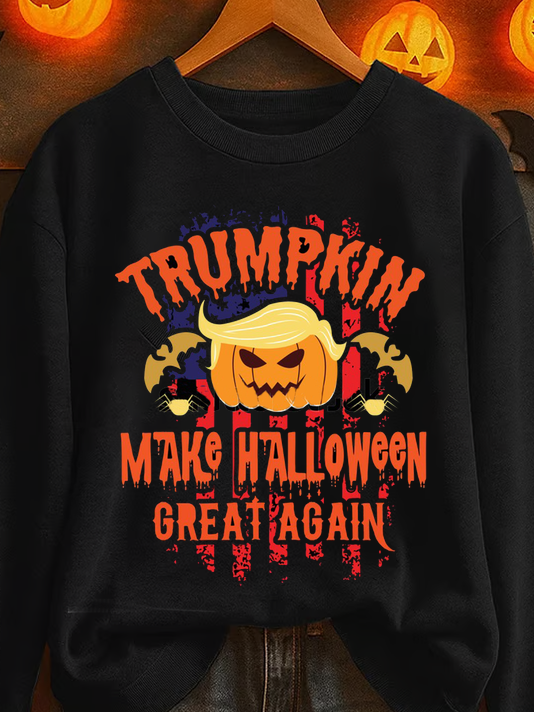 Lässig Rundhals Textbriefe Sweatshirt Print