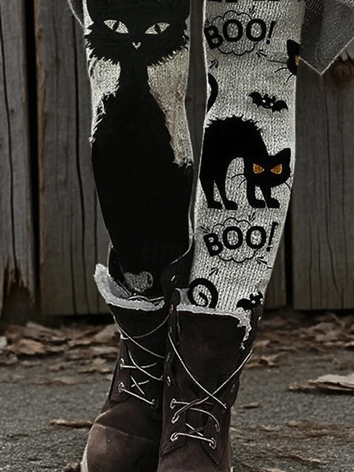 Damen Katze Retro Alle Jahreszeiten Lang Leggings
