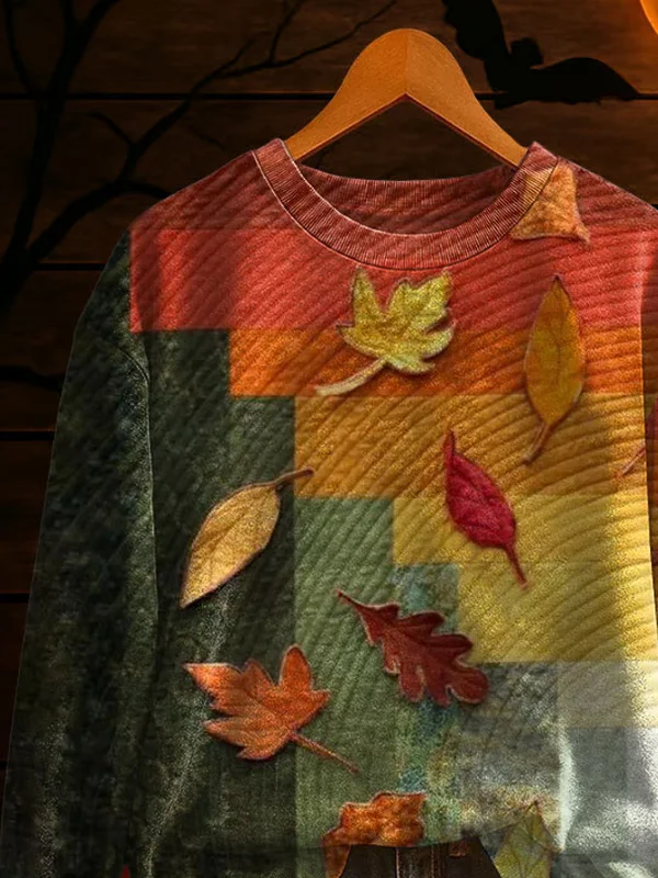Lässig Rundhals Abstrakt Sweatshirt Print