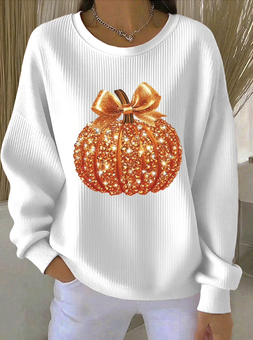 Lässig Rundhals Halloween Sweatshirt