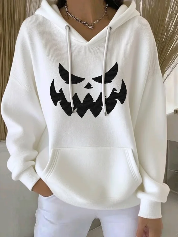 Lässig Kapuze Halloween (Kürbis) Kapuze Print