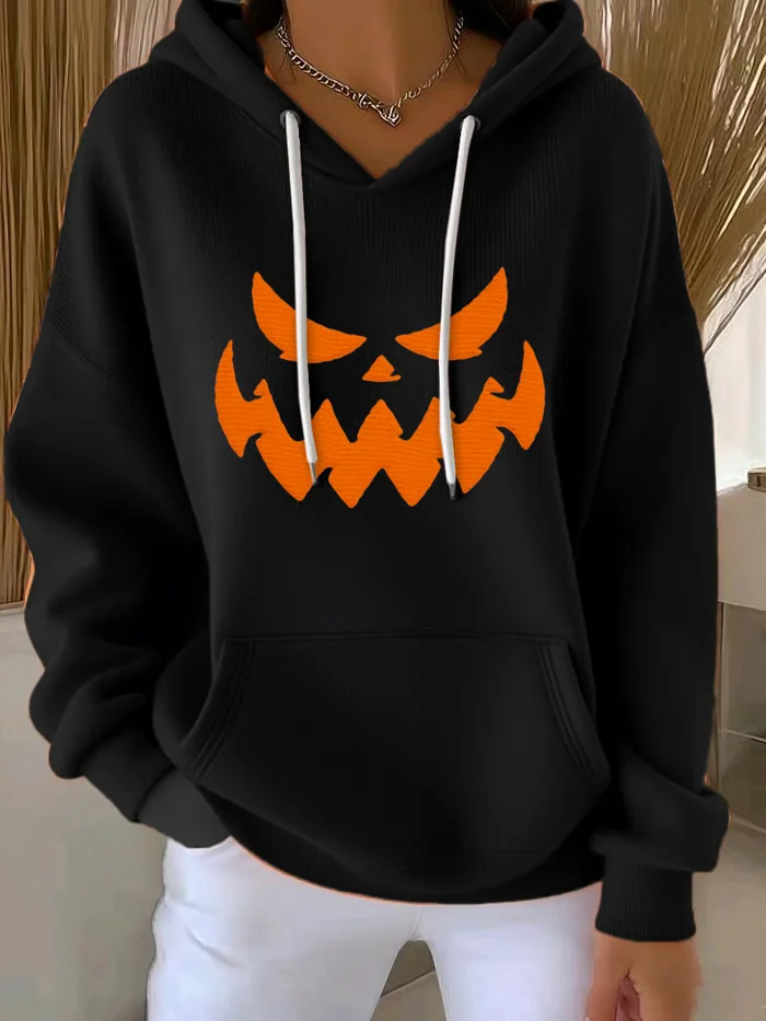 Lässig Kapuze Halloween (Kürbis) Kapuze Print
