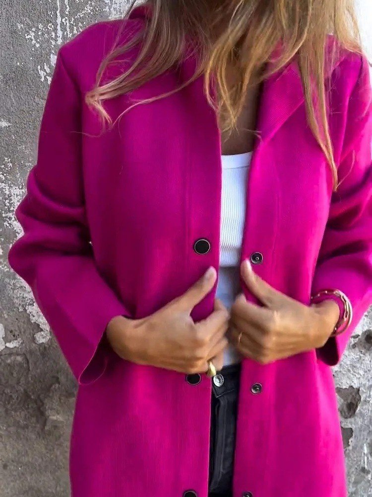 Damen Frühling/Herbst Oberbekleidung Retro Nahtverarbeitung Unifarben Langarm Stehkragen Jacke