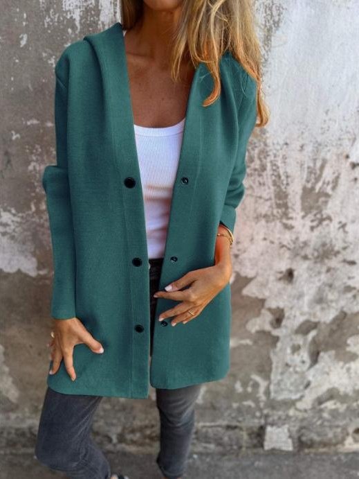 Damen Frühling/Herbst Oberbekleidung Retro Nahtverarbeitung Unifarben Langarm Stehkragen Jacke
