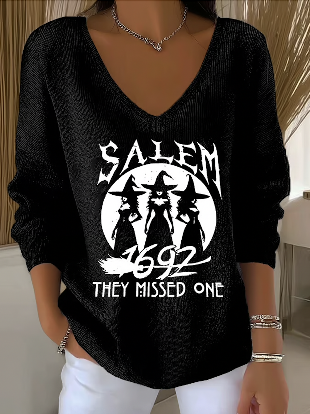 Damen Baumwolle Textbriefe Langarm Bequem Lässig Pullover