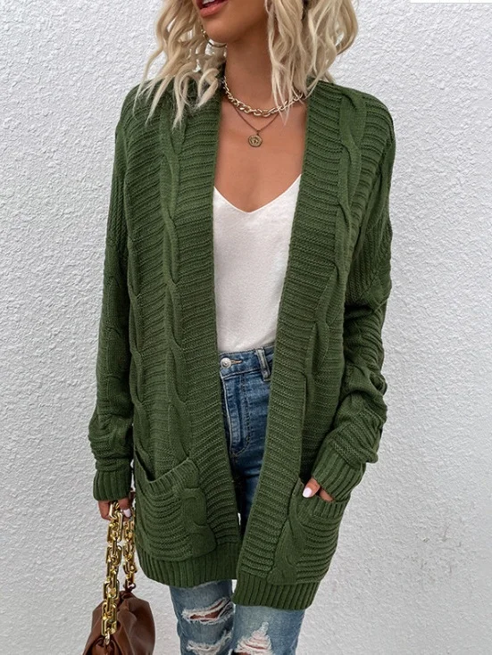 Damen Frühling/Herbst Oberbekleidung Retro Nahtverarbeitung Unifarben Langarm Jacke