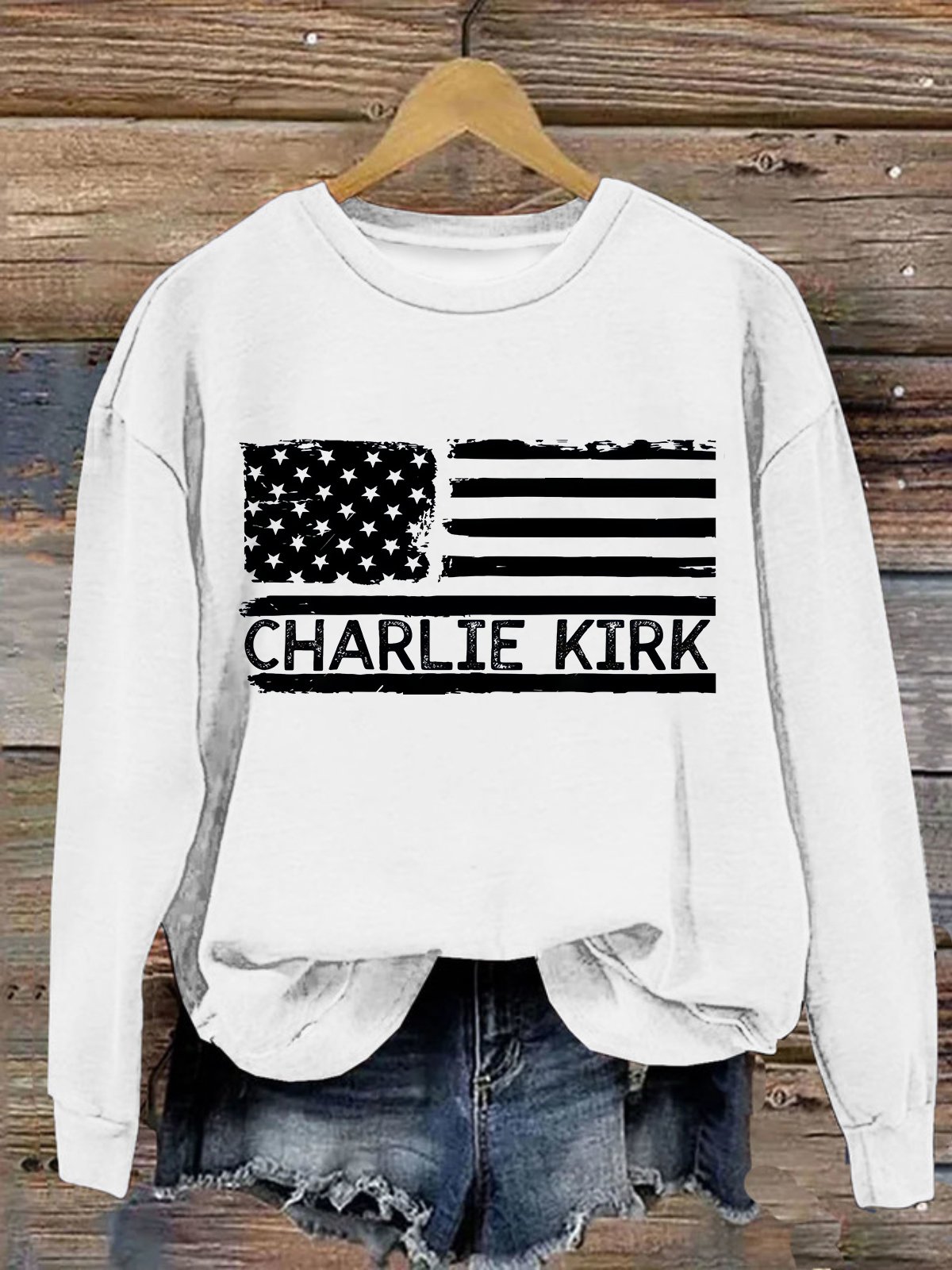 Lässig Rundhals Textbriefe Sweatshirt