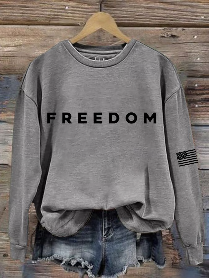 Lässig Rundhals Textbriefe Sweatshirt