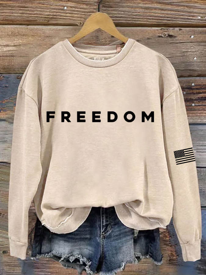 Lässig Rundhals Textbriefe Sweatshirt