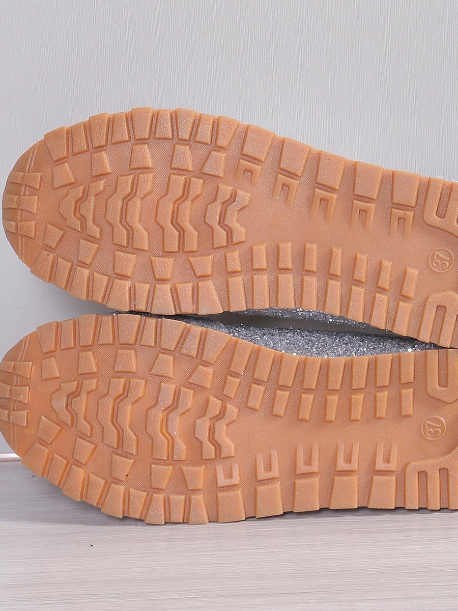 Lässig Unifarben Atmungsaktiv Slip On Flach Flache Schuhe Nahtverarbeitung