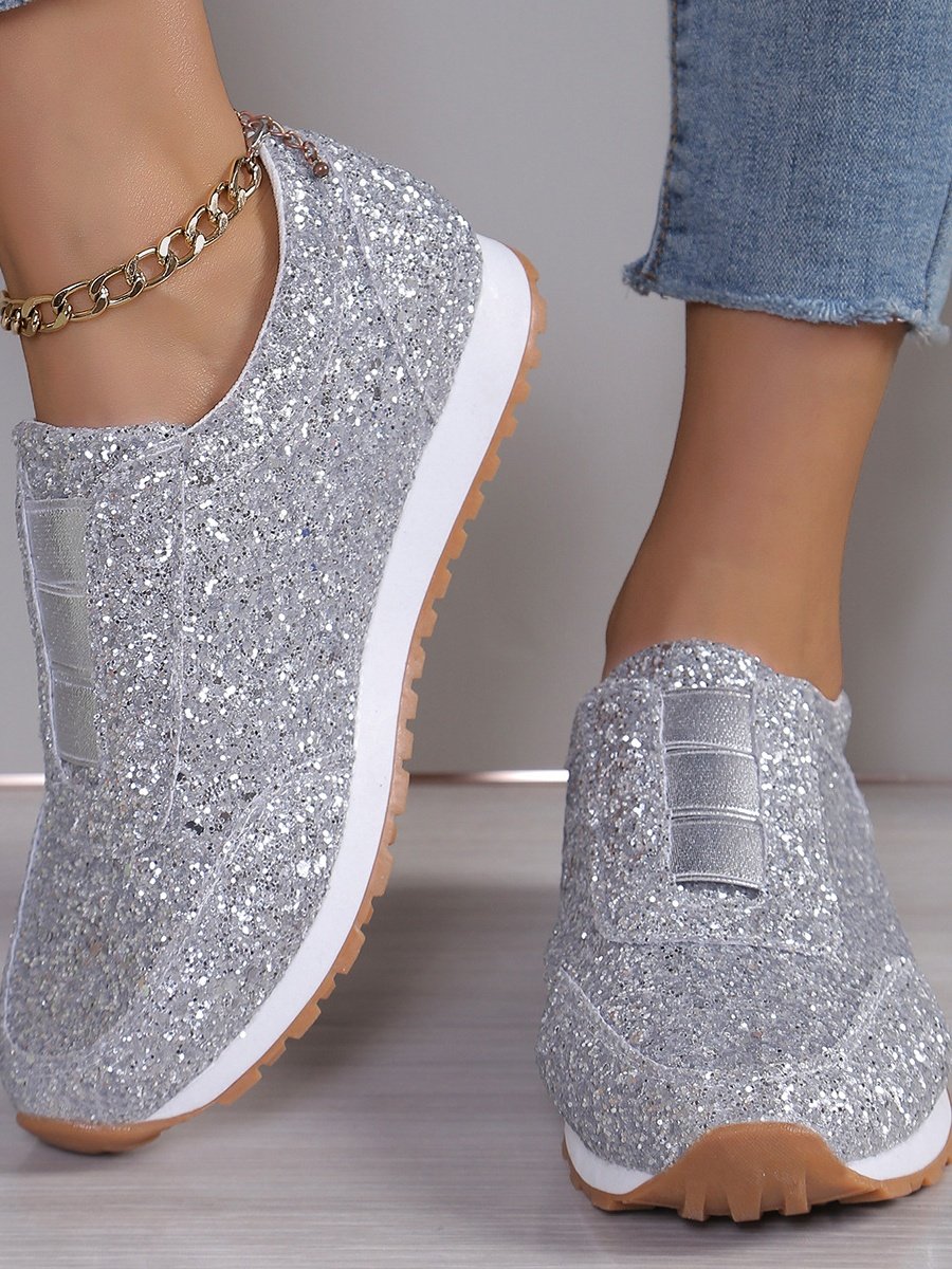 Lässig Unifarben Atmungsaktiv Slip On Flach Flache Schuhe Nahtverarbeitung