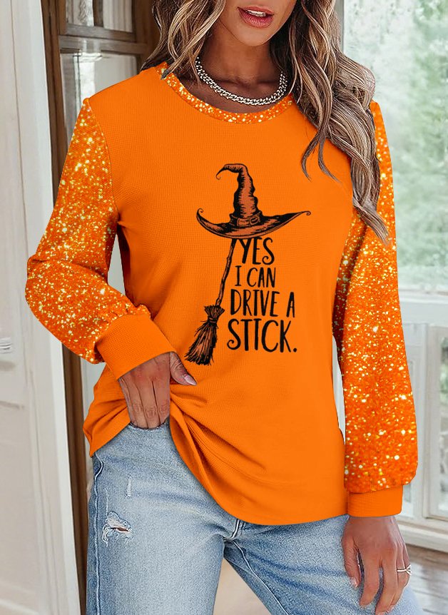 Lässig Rundhals Textbriefe Sweatshirt