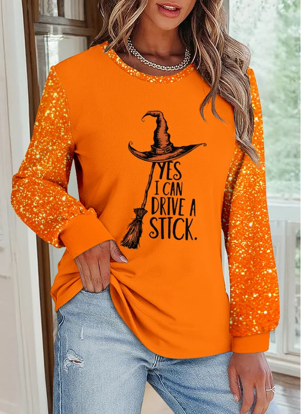 Lässig Rundhals Textbriefe Sweatshirt
