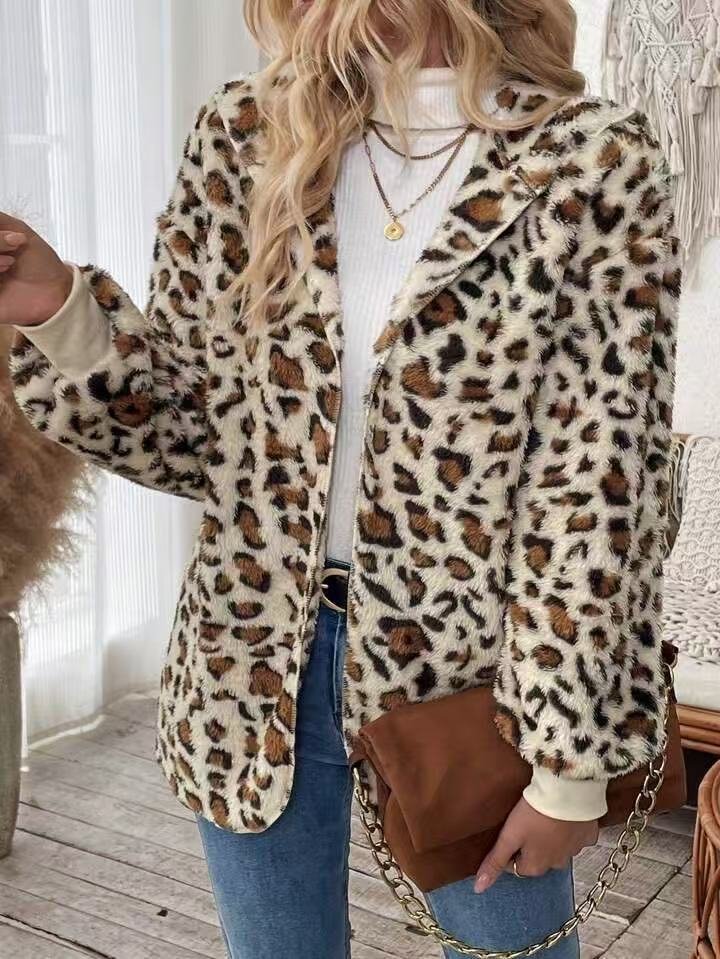 Damen Frühling/Herbst Oberbekleidung Lässig Polka Dots Langarm Kapuze Jacke
