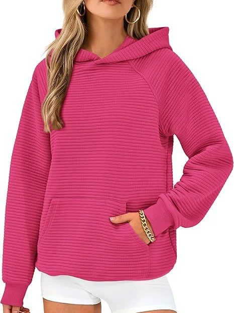 Lässig Kapuze Unifarben Sweatshirt Nahtverarbeitung