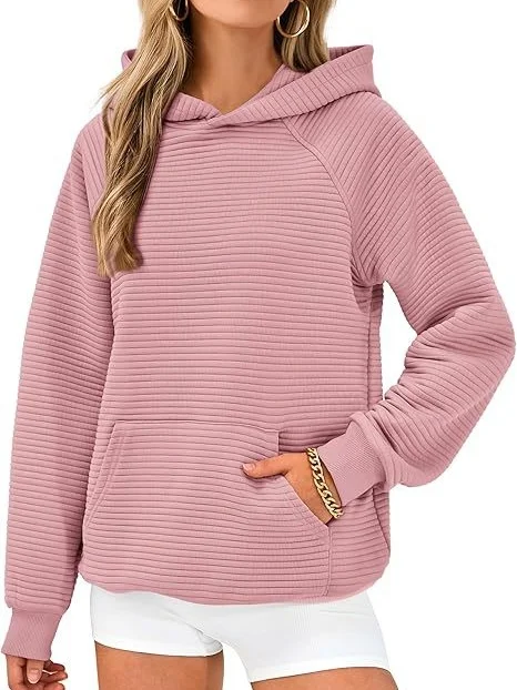 Lässig Kapuze Unifarben Sweatshirt Nahtverarbeitung