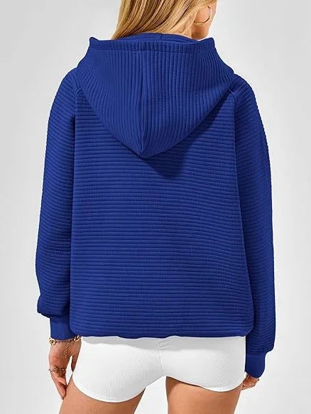 Lässig Kapuze Unifarben Sweatshirt Nahtverarbeitung