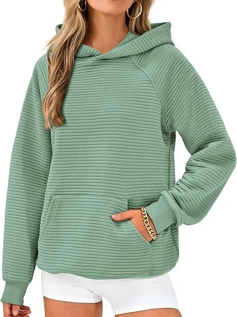 Lässig Kapuze Unifarben Sweatshirt Nahtverarbeitung