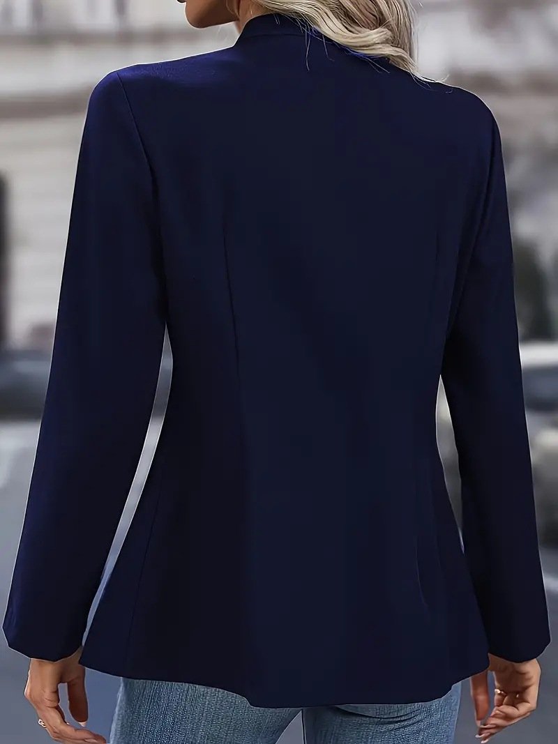 Damen Frühling/Herbst Oberbekleidung Lässig Unifarben Langarm Jacke